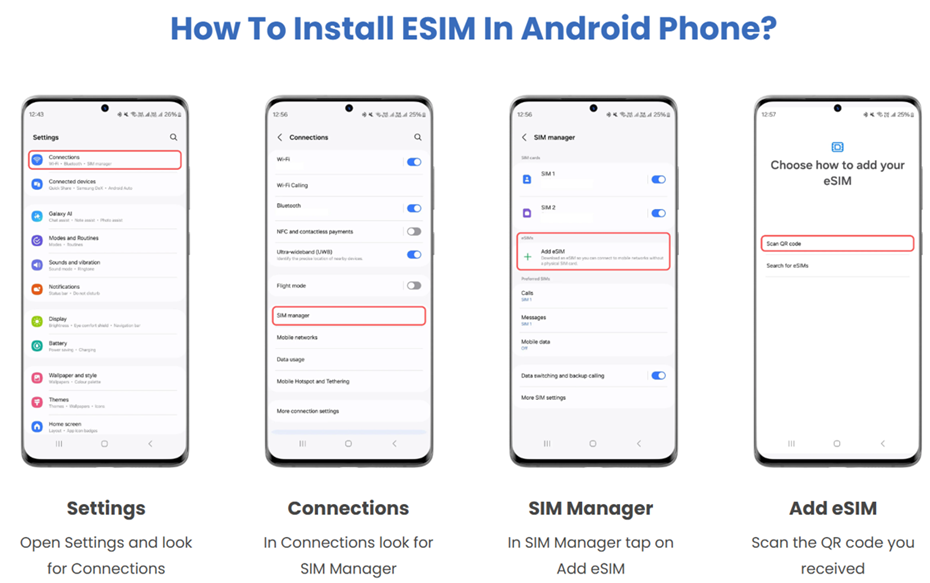 How to install eSim on Android